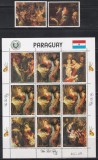 Paraguay 1982 - Crăciun - Picturi, Serie PA + Bloc, MNH, Nestampilat