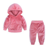 Trening roz din catifea pentru fetite (Marime Disponibila: 18-24 luni), Superbaby