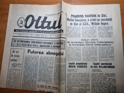 ziarul oltul 7 iulie 1972-wimbledon,ilie nastase s-a calificat in finala foto