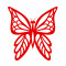 Sticker decorativ Fluture, Rosu, 60 cm, 1156ST-12