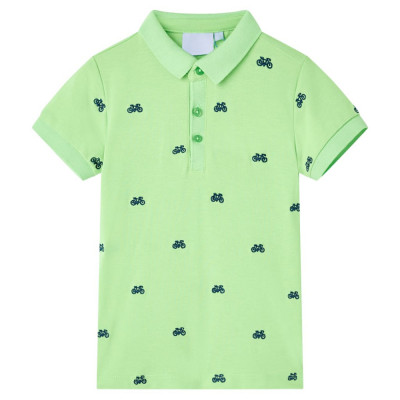 Tricou polo pentru copii, verde neon, 92 foto