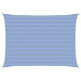 vidaXL P&acirc;nză de umbră Albastru și Alb 5 x 8 m HDPE 42032899
