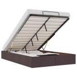 Cumpara ieftin Cadru pat otoman fara saltea tesatura maro inchis 120x190 cm
