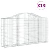 Cosuri gabion arcuite 13 buc, 200x30x100/120 cm fier galvanizat