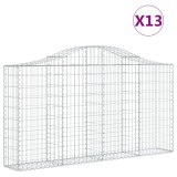 Cumpara ieftin Cosuri gabion arcuite 13 buc, 200x30x100/120 cm fier galvanizat