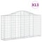 Cosuri gabion arcuite 13 buc, 200x30x100/120 cm fier galvanizat