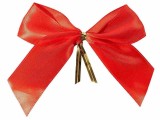 Set 12 ornamente brad Craciun Fundite satin rosu cm 8,5 x 6,5 H