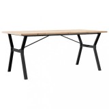 Cumpara ieftin Masa bucatarie, cadru Y, 180x90x75,5 cm lemn masiv pin si Otel