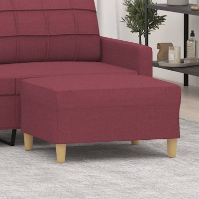 Taburet, roșu vin, 70x55x41 cm, material textil foto