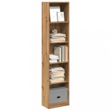 Gossi biblioteca, stejar artizanal, 40x24x176 cm, lemn prelucrat