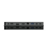 DOCKING Station LENOVO compatibil universal, conectare PC USB Type C, USB 3.0 x 3, USB Type C x 1, porturi video VGA x 1, HDMI x 1, RJ-45, negru, &quot;40A