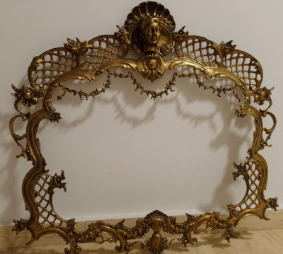 Spectaculoasa rama oglinda din bronz masiv Baroc foto
