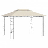 VidaXL Pavilion, crem, 4x3x2,7 m, 160 g/m&sup2;