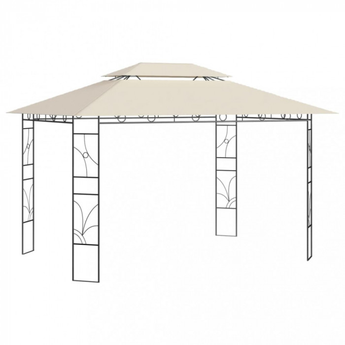 vidaXL Pavilion, crem, 4x3x2,7 m, 160 g/m&sup2;