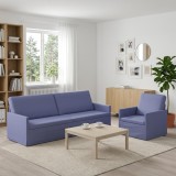 Cumpara ieftin Set de canapea 2 pcs Albastru Jeans Tesatura