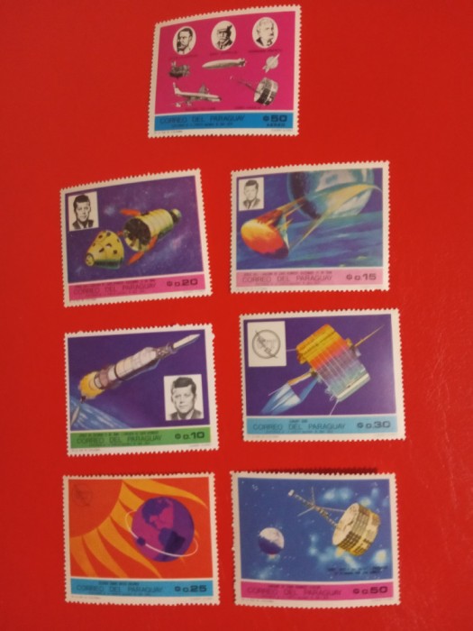 PARAGUAY, SPACE - 7 VALORI MNH