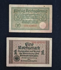 Bancnota Germania Al Treilea Reich MARK PFENNIG 4 Bucati