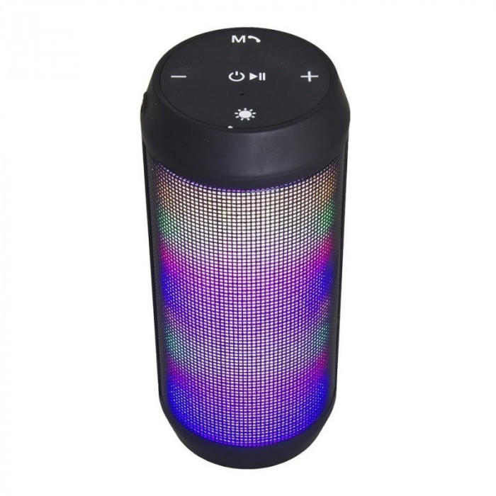 Boxa Portabila cu LED, Bluetooth, Radio FM