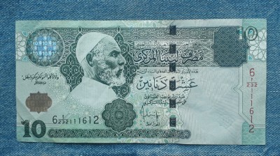 10 Dinars 2004 Libia foto