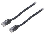 Cablu patch cord UTP Cat6 negru 1m