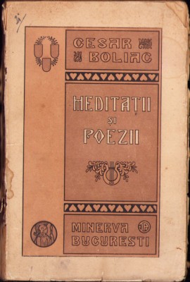 HST C2054 Meditații și poezii 1915 Boliac LIPSĂ COPERTA SPATE! foto