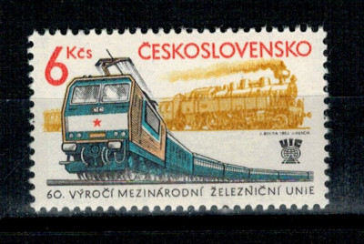 Cehoslovacia 1982 - Uniunea Cailor Ferate, tren, neuzata foto