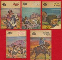 Karl May, &quot;Winetou.&quot; 1972 - 5 volume BPT Nr. 672, 673, 674, 675 si 676