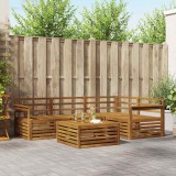 vidaXL Set de canapele de exterior 5 pcs natural Lemn Solid de Acacia 3373404