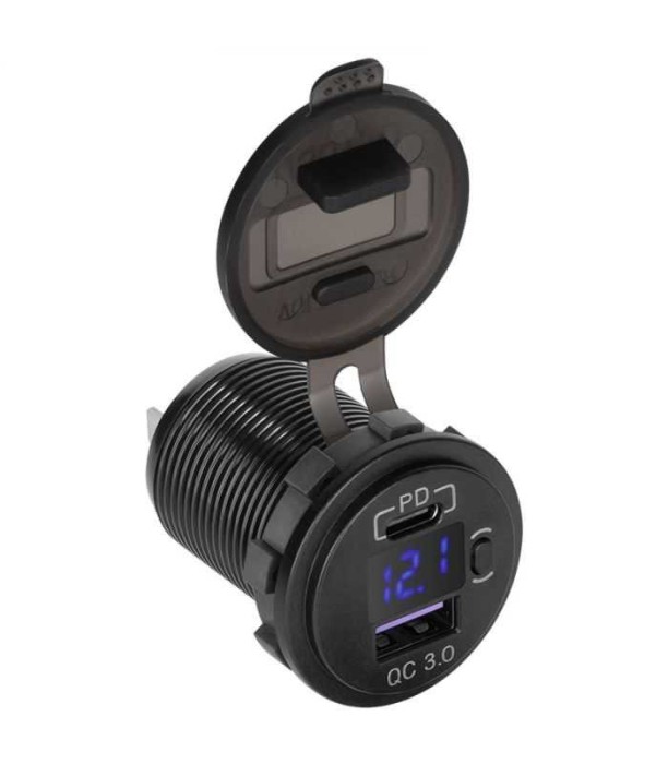 Mufa montaj incarcare USB PD Type C si USB QC 3.0 48W PEIYING