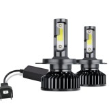 Комплект 2 LED крушки COB H4, 100 W, Студено бяла светлина, 12 000 лумена, SOCLU H4 2 фази
