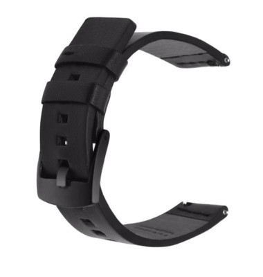 Curea piele compatibila Huawei Watch GT 2 Pro, telescoape Quick Release, Negru foto