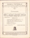 HST A424 Convocare 1931 Adunarea generală Banca Poporală Caransebeș