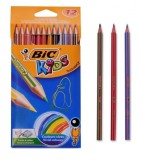 Set 12 creioane colorate cu varf subtire ,Bic Kids