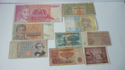 BANCNOTE STRAINE LOT 9 BUC. foto