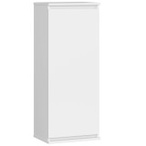 Dulap suspendat, cu usa si 3 rafturi interioare, PAL 16 mm, 40x30x99 cm, alb Household NewTrend