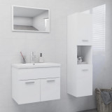 VidaXL Set mobilier de baie, alb, PAL