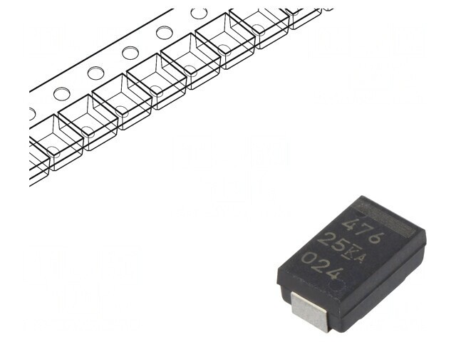 Condensator tantal-polimer 47uF 25V SMD
