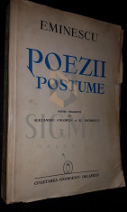 EMINESCU - POEZII POSTUME ( INGRIJITA DE AL. COLORIAN SI AL. IACOBESCU), 1940 foto
