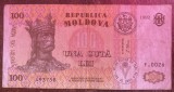 B11 23 - Bancnota foarte veche - Moldova - 100 leI - 1992