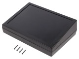 Carcasă desktop ABS neagră 189mm x 134mm x 54,6mm