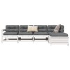 VidaXL Set canapea de grădină, 5 piese, alb, lemn masiv de pin 3250845