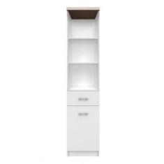 Biblioteca din pal alb stejar sonoma Topty 40x33x183 cm