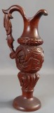 CARAFA, ULCIOR DECORATIV DIN LEMN, SCULPTURA DEOSEBITA