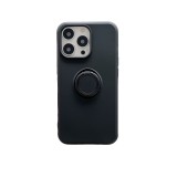 Husa protectie flippy compatibila cu apple iphone 13 pro max liquid silicone ring cu suport rotativ negru