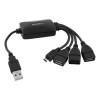 HUB USB 2.0 ESPERANZA EA158, 4 Porturi, Micro USB, Negru