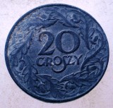 1.367 POLONIA WWII OCUPATIE GERMANA 20 GROSZY 1923 ZINC 1941-1944