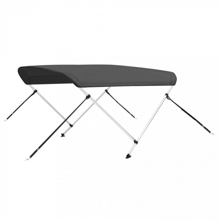 Parasolar barcă Bimini cu 2 arcuri, antracit, 180x150x110 cm