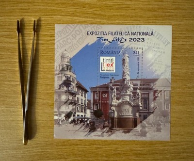 Expozitia Filatelica Nationala Timfilex, colita dantelata 2023 LP 2436a foto