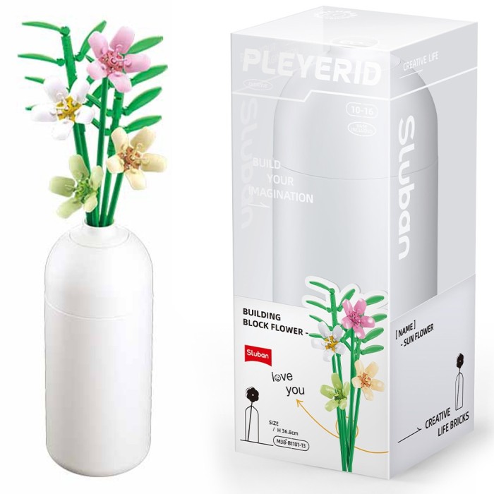 Set de Constructie Flowers, 241 piese, Frezie &ndash; Sluban