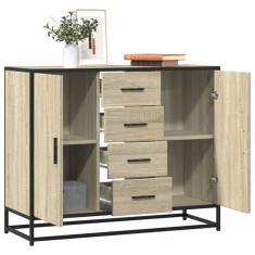 Gossi dulap, stejar sonoma, 92x35x76 cm, lemn prelucrat